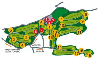Course Map La Barganiza Golf Course