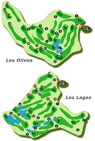 Course Map Mijas Golf - Los Olivos